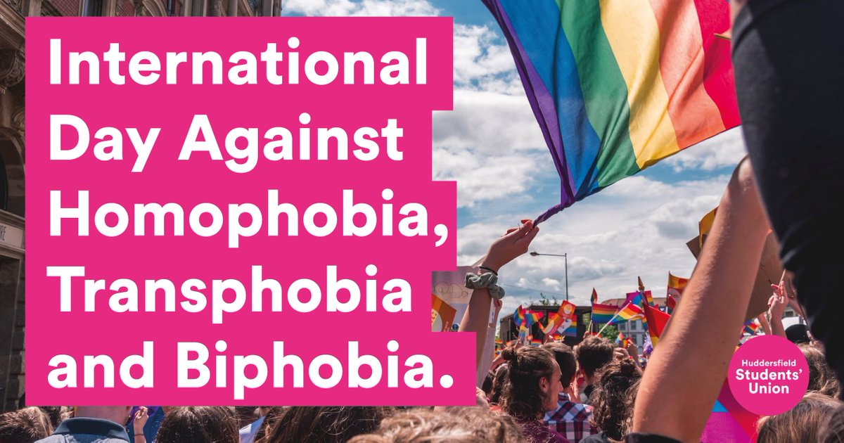 Today, we stand together in solidarity against homophobia, transphobia, and biphobia. We believe that everyone has the right to love and be loved, regardless of their sexual orientation or gender identity. #HudSU #HudUni #IDAHTB