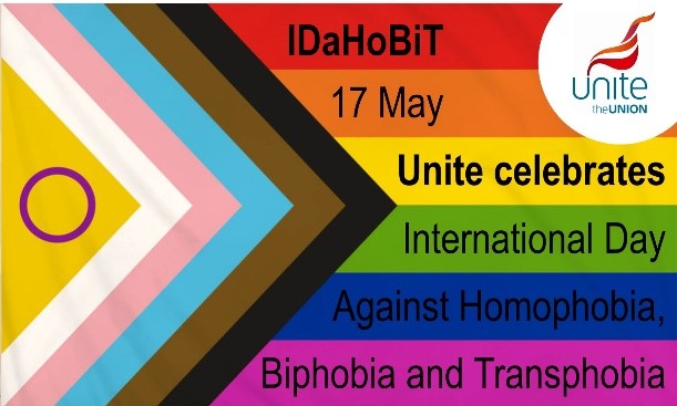 Today and every day, we stand united with our members in the LGBT+ community - and fight for fair, inclusive working conditions free of harassment, discrimination & bullying for all. #IDAHOBIT #IDAHOBIT2024