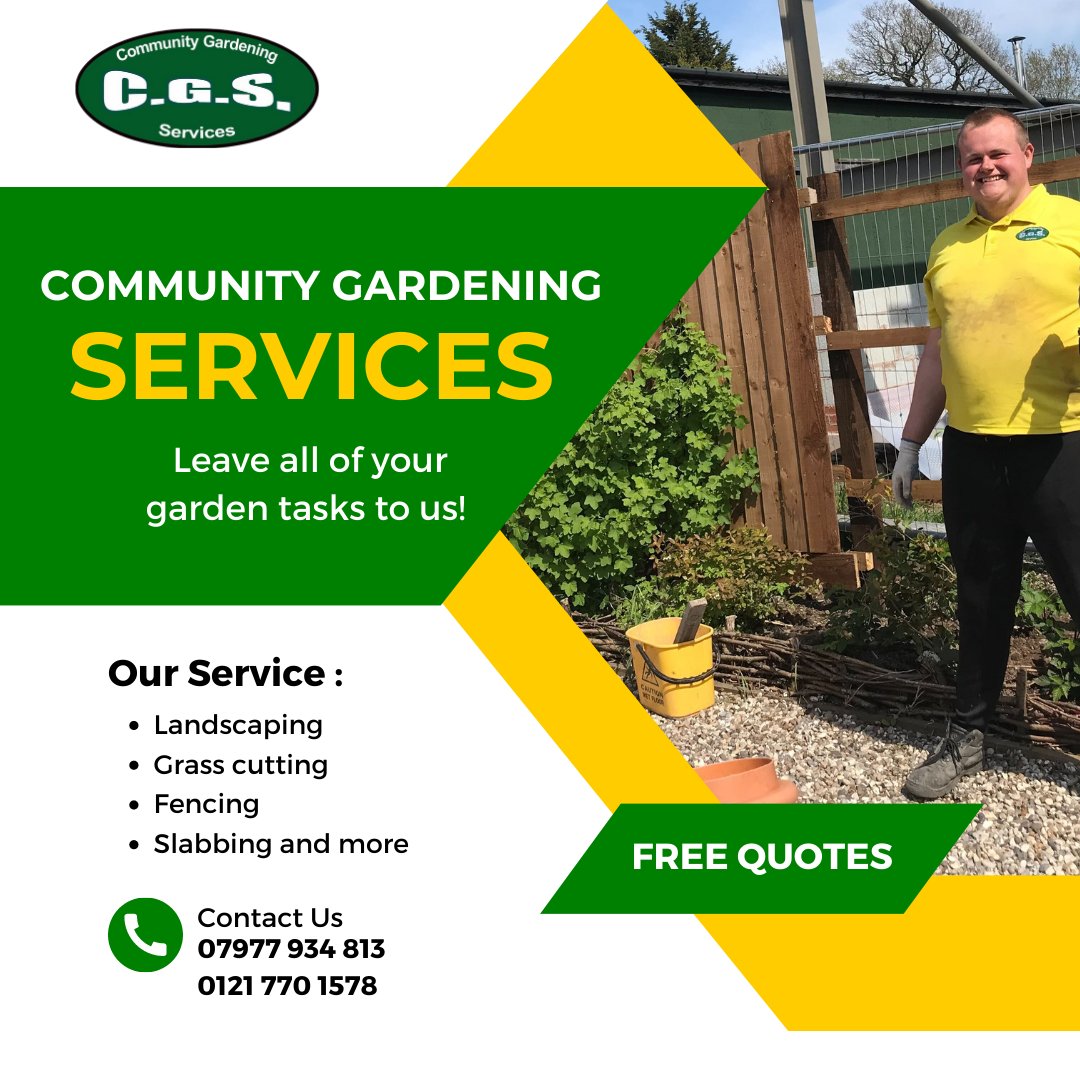Our community gardening team in Solihull is here to help with all your gardening needs, big or small. From mowing and pruning to planting and landscaping, we've got you covered. 

Contact us today to book our services