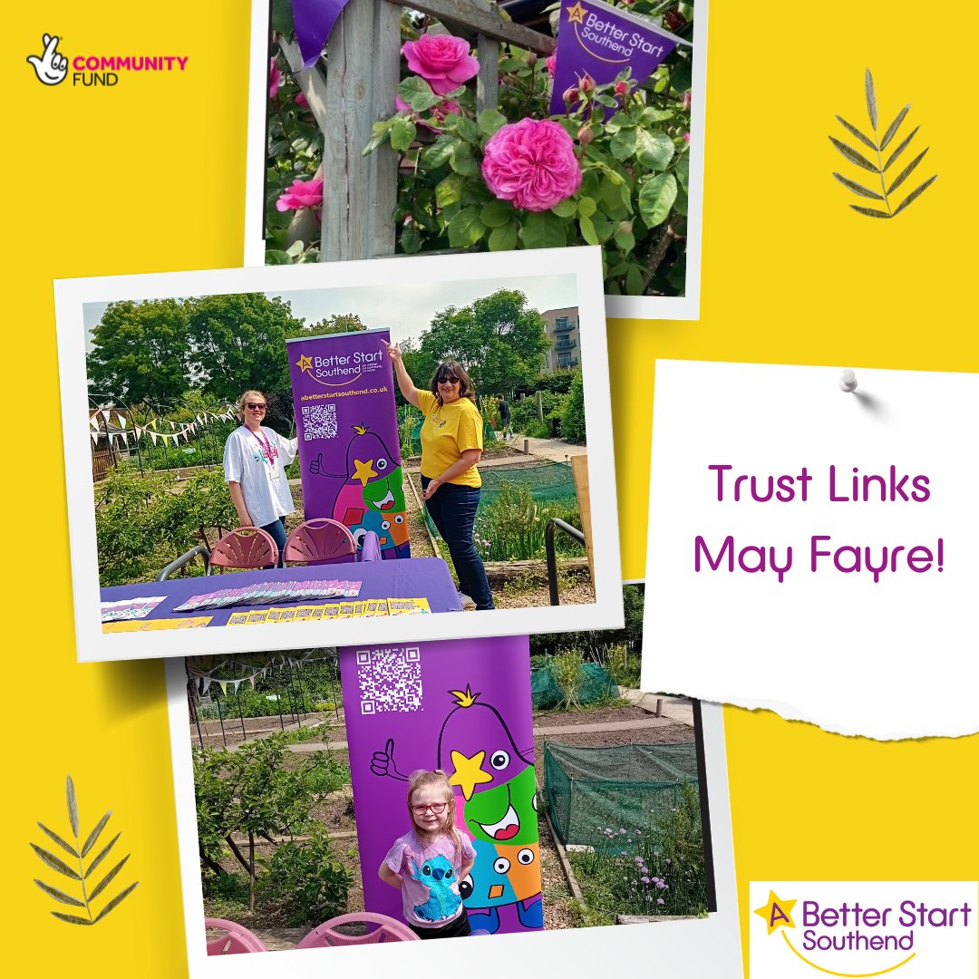 Great time at @TrustLinksLtd May Fayre last weekend! We sponsored the early years area & enjoyed chatting with visitors. More about our Families Growing Together Project with Trust Links ow.ly/bfL950RHrLA . 

#ABetterStartSouthend #TrustLinksCharity #FamiliesGrowingTogether