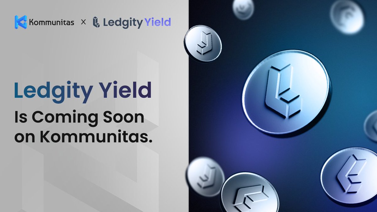 Dear $KOMmunity,

We are thrilled to announce our new partnership with @LedgityYield for our upcoming IKO!

Ledgity Yield provides stablecoins holders with a scalable and high-efficiency treasury management solution backed by Liquid Real World Assets (RWA).

Why Ledgity Yield is