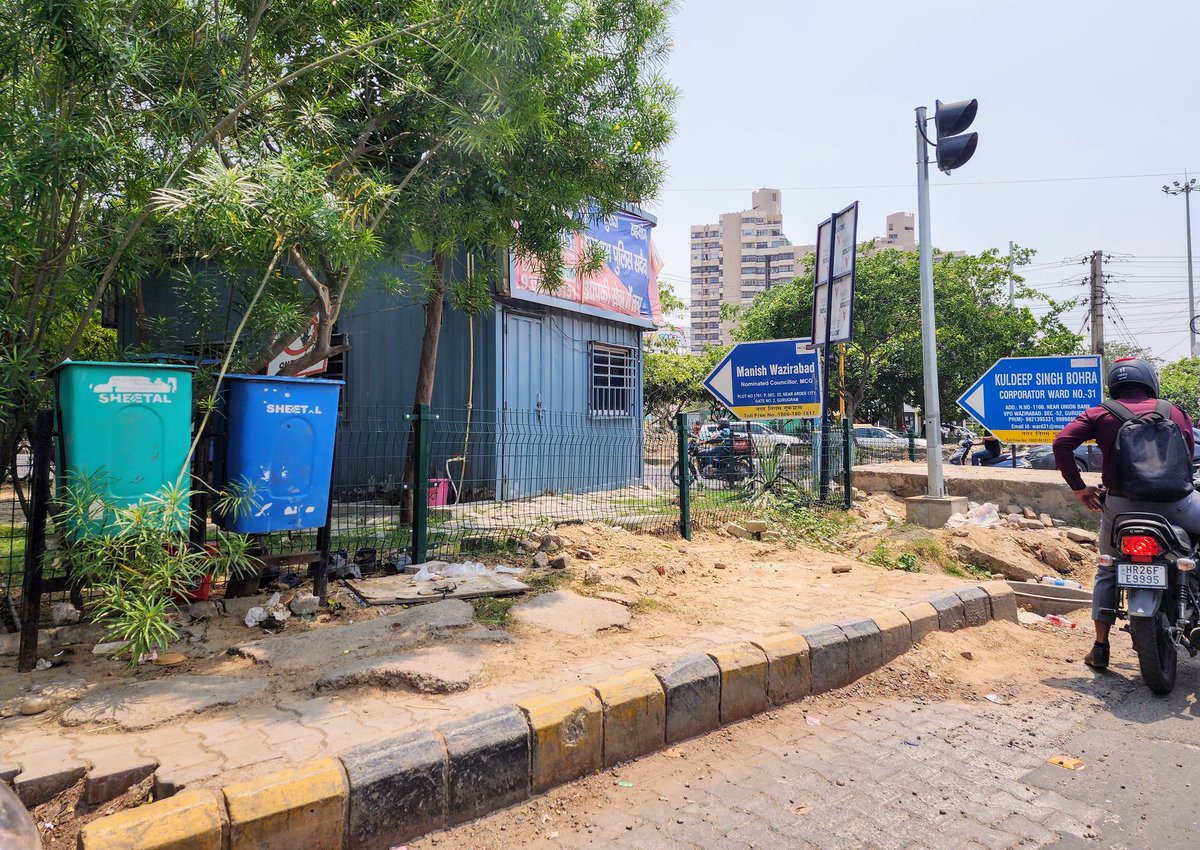 These are footpaths in India's highest per capita tax-paying 'Millennial City' Gurgaon. Unusable by pedestrians. Same scene all over the city & most Indian cities. Why? Not lack of funds. It is lack of training and planning in how to build and maintain basic civic infrastructure.