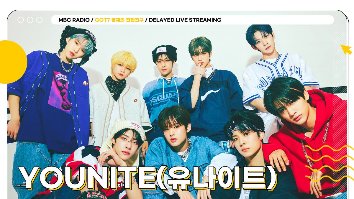 🟡MBC RADIO DELAYED LIVE STREAMING GOT7 영재의 친한친구 WITH #유나이트 5/17(FRI) 24:30PM(KST) #YOUNITE will appear on MBC RADIO Live streaming! 🔗youtu.be/azOEi1PKxMI @YOUNITE_offcl #GOT7영재의친한친구 #MBCRADIO