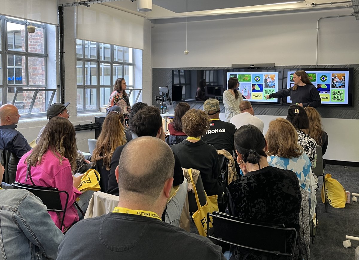 #FutureofBrandingWeek We're blown away by the session from @Wise's team Rosie Isbell @rosieisbell, Design Director, Fiona Vallance Principal Design Researcher, and Josh Payton @jpay, VP, Design. 👏 🔥 They shared #insights on the storytelling that shaped Wise and their best