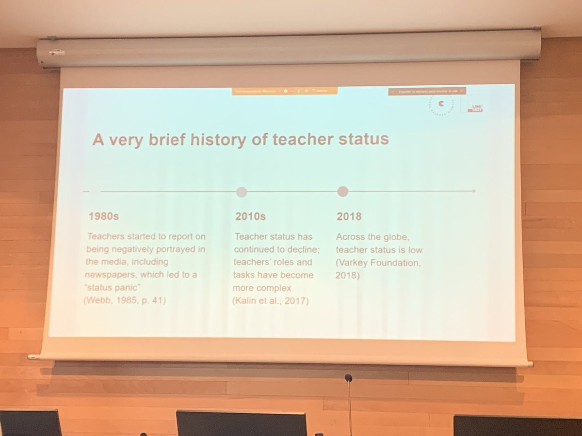 Astrid Mairitisch (Uni of Graz) presents her findings on status and appreciation of teachers in Austria