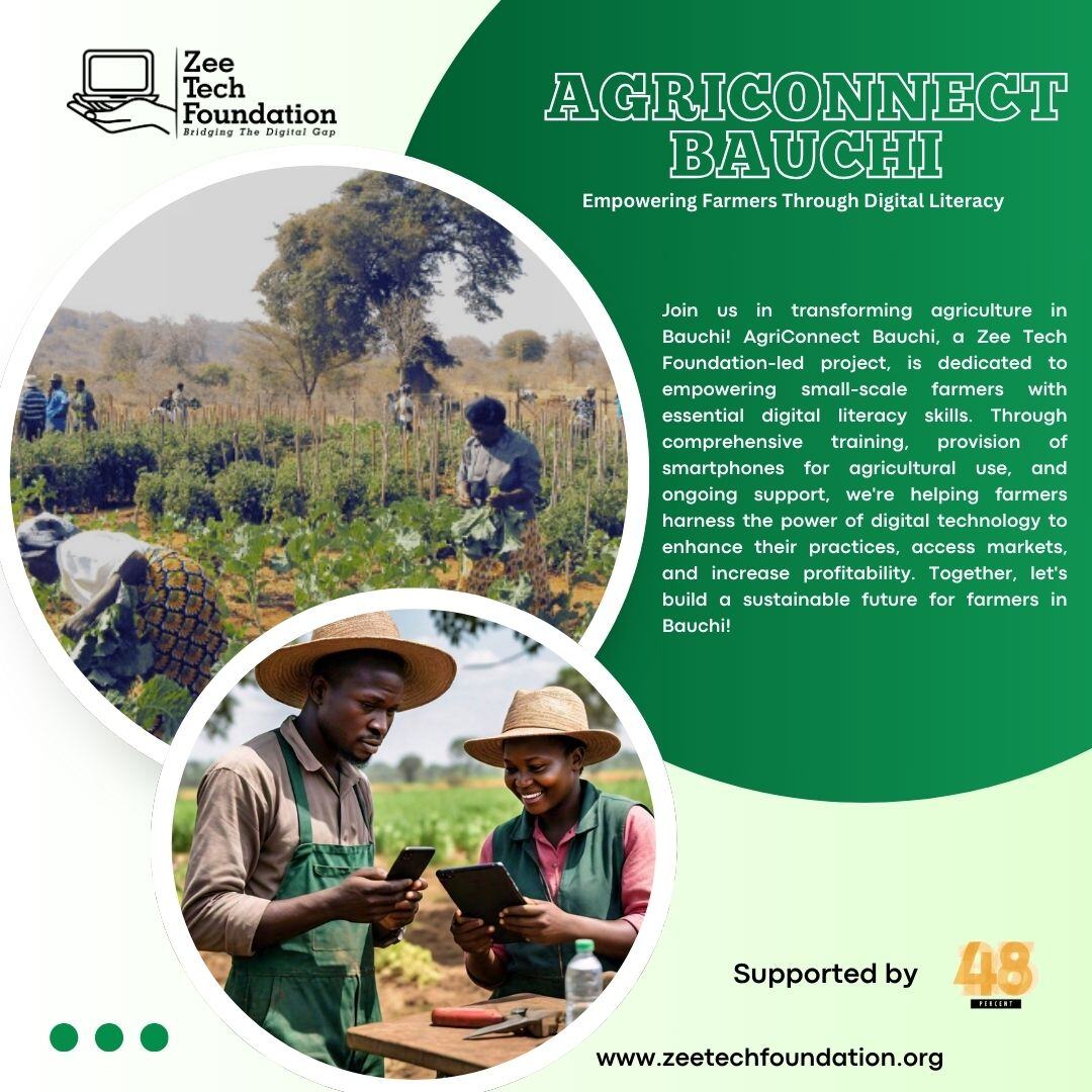 This summer, @ZeeTechF launches Agriconnect Bauchi📱🌱 Through a custom made curriculum, the farmers learn about computers, the basics of web browsing, apps, online communication, safety and security, and how this can optimize their work in agriculture. bit.ly/3QJ8Wu1