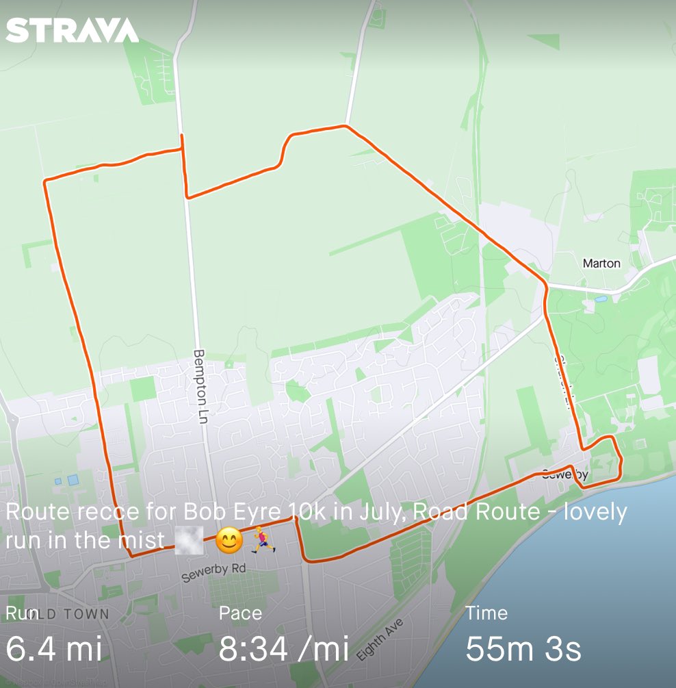 Route recce for Robert Eyre 10k in July, commemorating the great man’s 80th birthday - - Road Route - lovely run in the mist enjoying ‘Wonderful Wanstead’ edition of Running Commentary 🌫️ 😊🏃‍♂️ @RunComPod