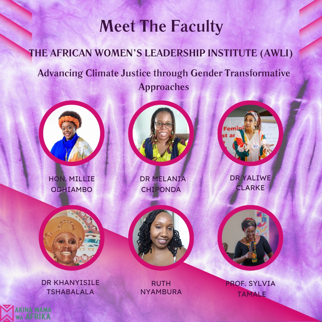 One of the best things about being a fellow at The African Women's Leadership Institute is learning at the feet of some of Africa's most brilliant women. From Academia, governance, feminist civil society and activist space, #MeetTheFaculty of the #FeministClimateJustice AWLI 2024