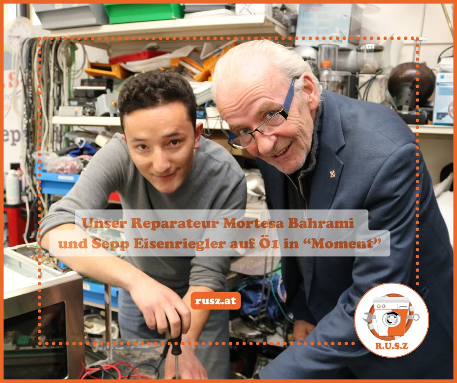 Die neue Liebe zum Reparieren:
Reparaturprofis können das Gros defekter Elektrogeräte wieder zum Leben erwecken.
Sepp Eisenriegler und unser Reparateur Mortesa Bahrami in der sehr hörenswerten Ö1 Radiodokumentation „Moment“:
oe1.orf.at/programm/20240…