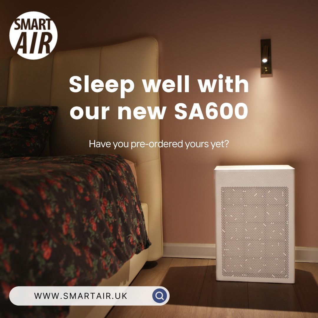 Enjoy cleaner air and deeper sleep with SA600 💨 

You deserve nothing more than a restful slumber 😴

#NewSA600 #SleepBetter #CleanAir #AirQuality #IndoorAir #SmartAirUK #BreatheEasy #BreatheSafe