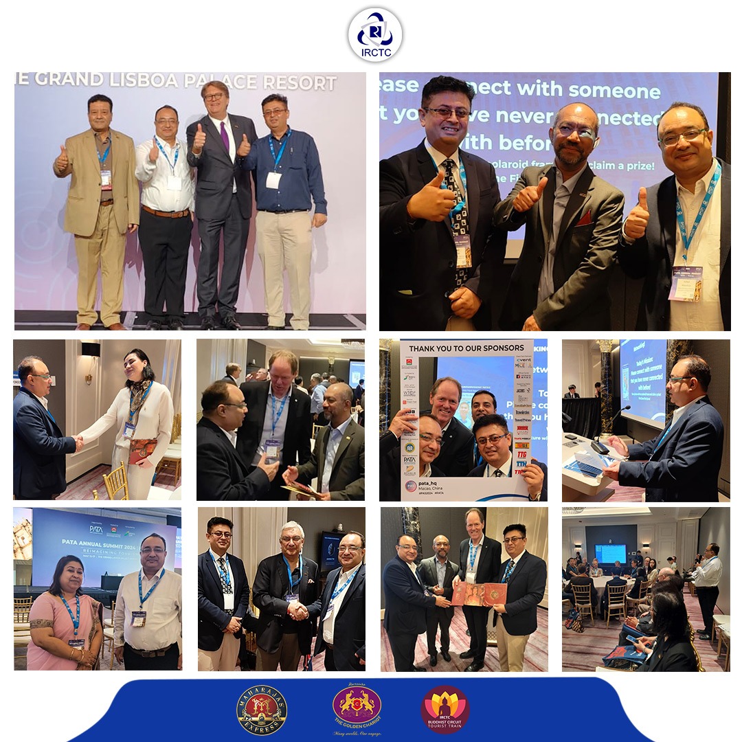 #IRCTC participated in the #PATA Annual Summit 2024 at #Macau alongside esteemed members of the #travelindustry, governmental bodies, #academicians, #professionals, #airlines, and #hoteliers. 

Showcased our luxury trains - Maharajas' Express & Golden Chariot, along with the