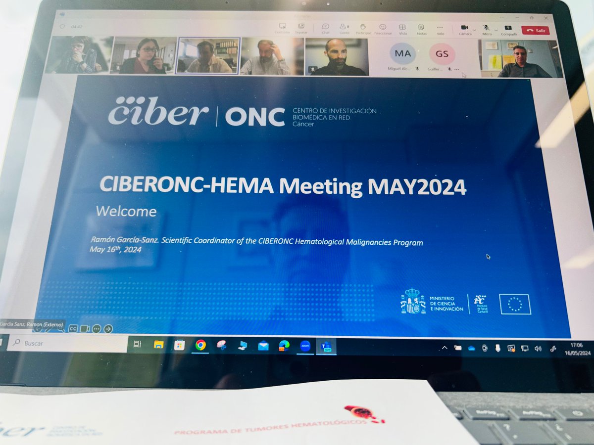 Reunión de trabajo ayer del programa de #Hematología, liderado por Dr @RamonGarciaSanz, del Centro de Investigación Biomédica en Red @CIBER_ISCIII en Càncer @CIBERONC del @SaludISCIII