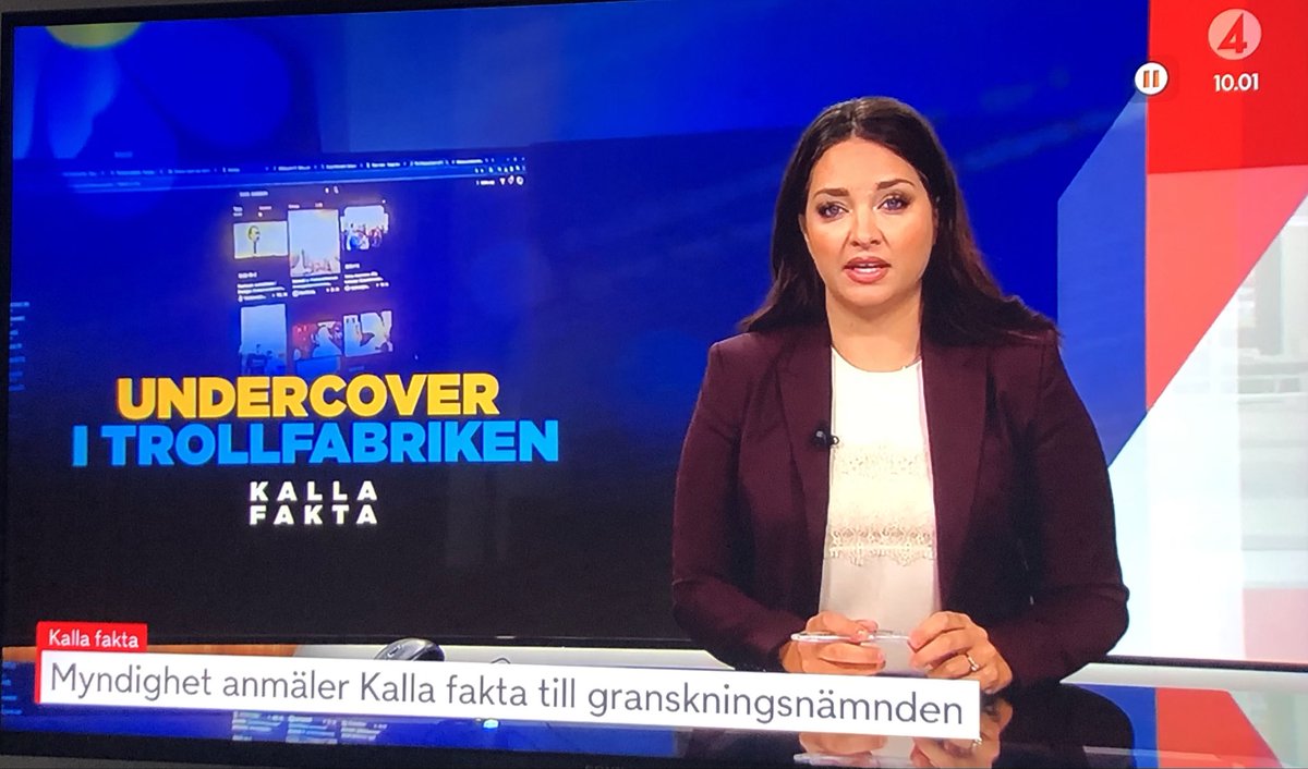 @CarlMelin @svtnyheter Så dumt inlägg. Du gick på den😂

Kalla Fakta är anmält till Granskningsnämnden för:

- desinformation 
- vilseledande information 
- propaganda