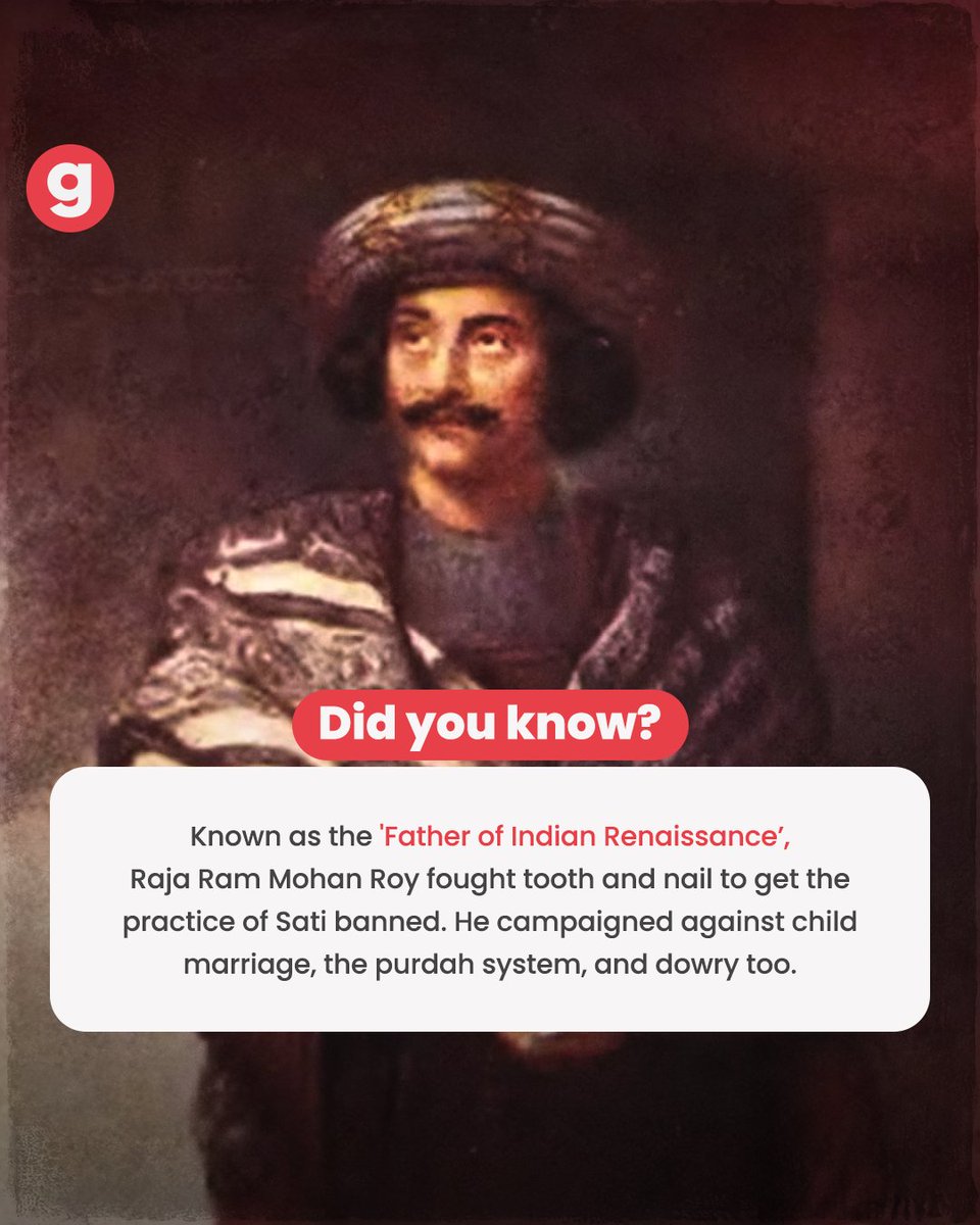 Honouring the legacy of Raja Ram Mohan Roy, the Father of the Indian Renaissance. A visionary reformer, he championed the causes of women's rights, education, and social justice, laying the foundation for a modern and progressive India. Let's celebrate his contributions and