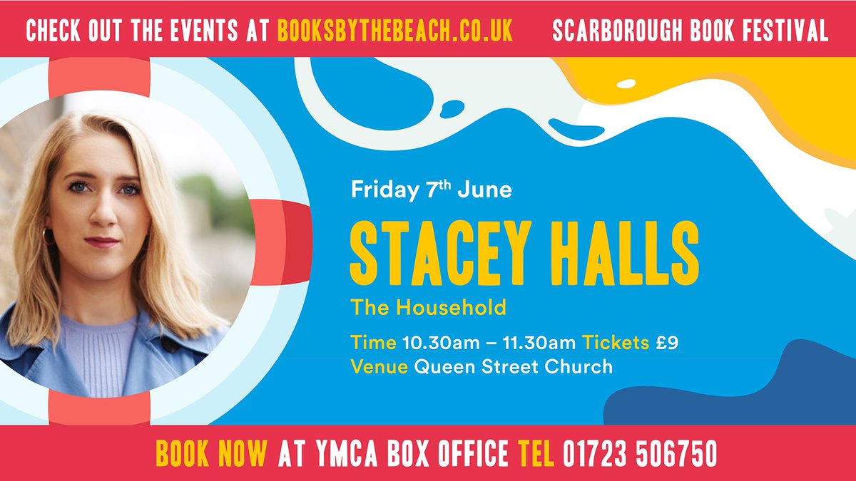 3 weeks today #historical #novelist @stacey_halls launches festival Fri 7 June 10.30am #scarborough. She will discuss brilliant new novel #TheHousehold set against #CharlesDickens home for fallen women. Tickets here ticketsource.co.uk/ymcascarboroug… @bonnierbooks_uk @BookPeople #History