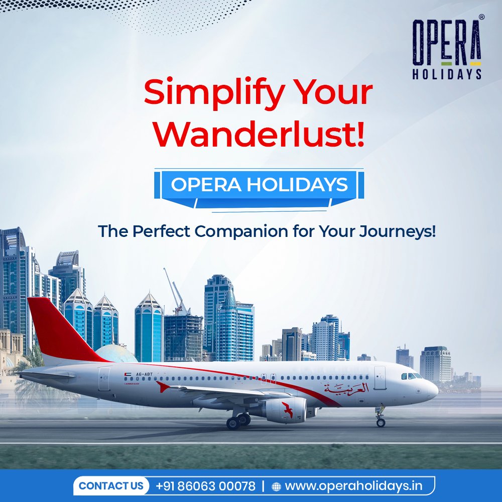 Discover your travel experience with Opera Holidays, your ideal travel partner

Discover your journey with us
For more details:
📞 +91 8606300078
🌐 operaholidays.in
📧 operaholidayscochin@gmail.com

#OperaHolidays #traveldestinations #exploretheworld #traveling #adventure