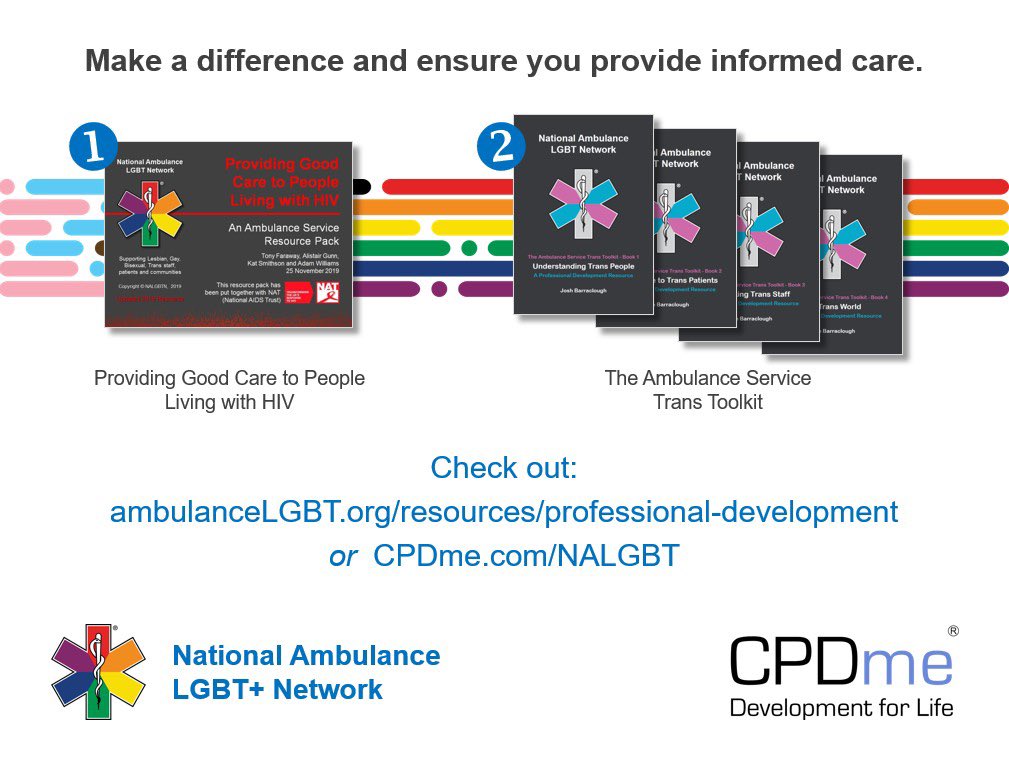 Today is International Day Against Homophobia, Biphobia and Transphobia (IDaHOBIT) and we’re encouraging all ambulance staff to take part in our CPD opportunities and deliver #InformedCare

#IDAHOBIT2024 #IDAHOBIT