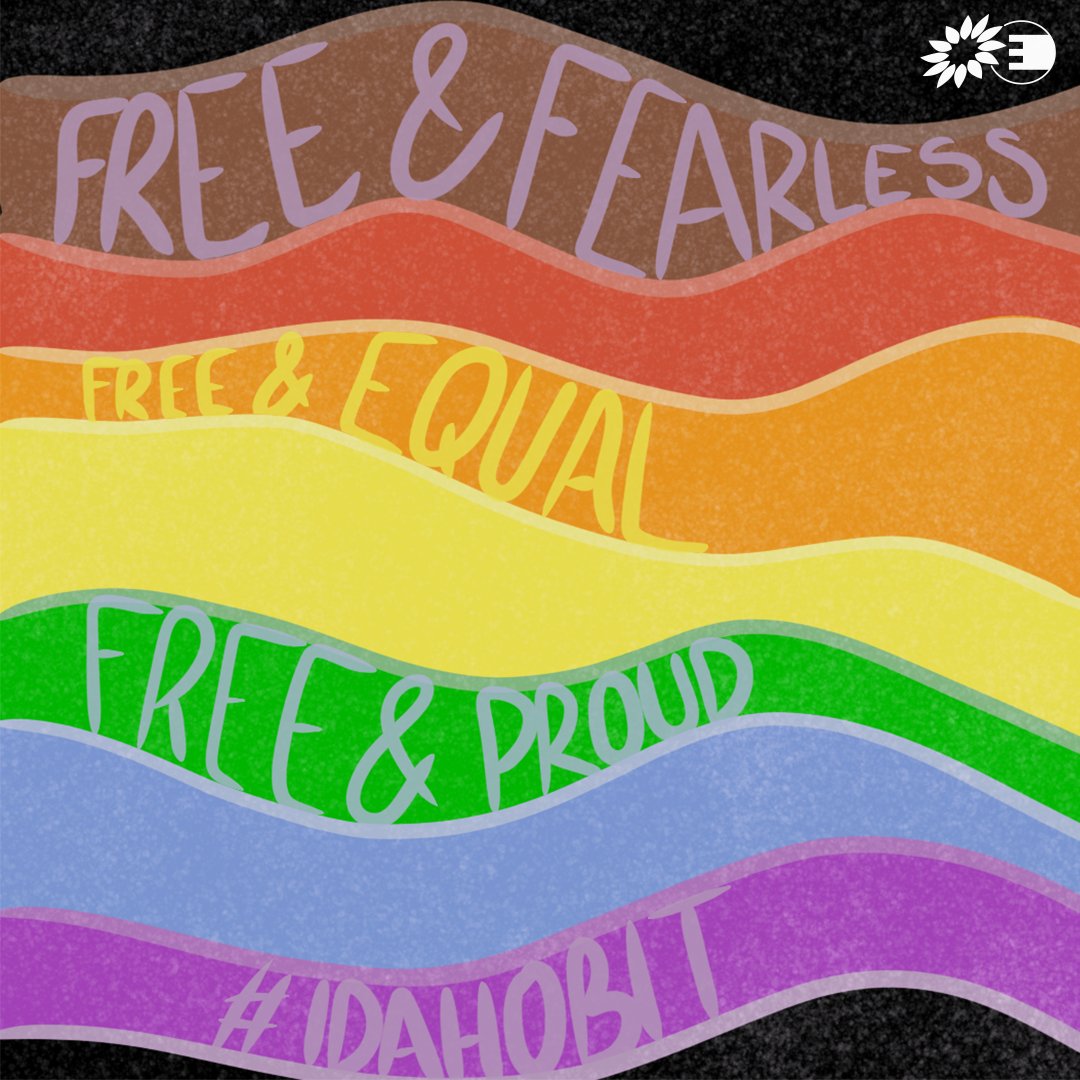 We are proud to work for a future where everyone is free & equal.🏳️‍⚧️🏳️‍🌈 On International Day Against Homophobia, Biphobia, Intersex Discrimination & Transphobia, sign the European Citizens' Initiative calling for a ban on conversion practices: greens.eu/4blZ6Xc #IDAHOBIT