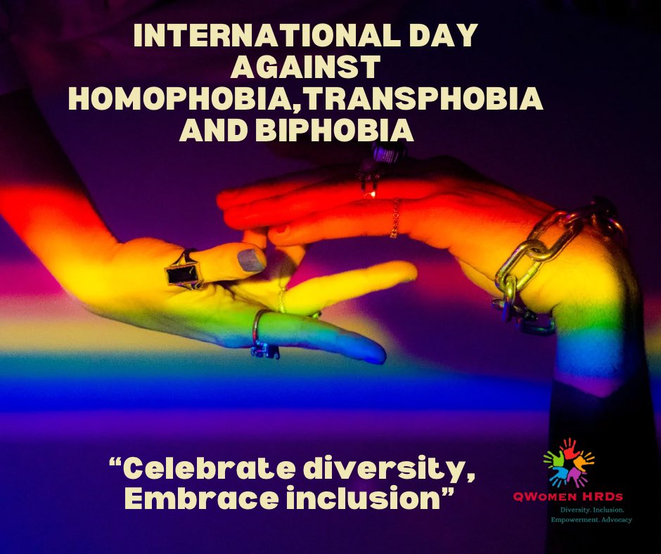 Join us in celebrating diversity and embracing inclusion on the International Day Against Homophobia, Transphobia, and Biphobia! Let's stand together for love, acceptance, and equality for all. #IDAHOTB2024 #CelebrateDiversity #EmbraceInclusion