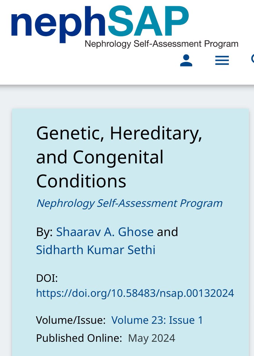 An honour to contribute to @ASNKidney NephSAP’s current issue on ‘Genetic, Hereditary & Congenital Conditions’ Thanks @ASNKidney @rupeshrainamd @jodismith0820 ! @IPNA_PedNeph @ISNkidneycare @Alanepe1 @asian_PNA @valerie_luyckx @medanta @isn_india Link nephsap.org/view/journals/…