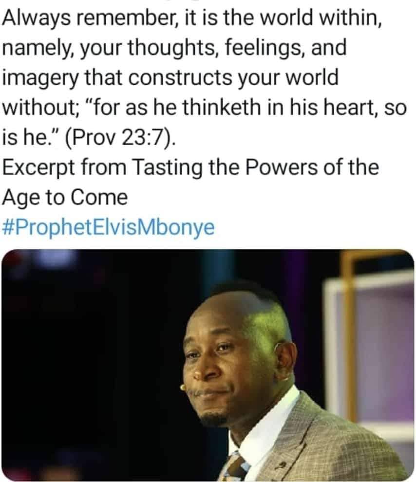 #ProphetElvisMbonye