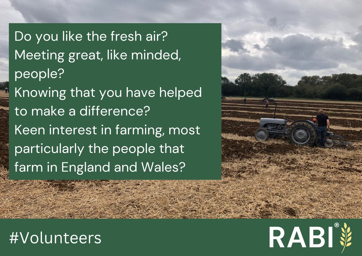 Volunteers needed for local events and agricultural shows in Norfolk, join the Norfolk RABI committee.
Help us to raise awareness of our great charity, engage with communities and generate funds for our important work.
For more information rabi.org.uk/support-us/vol…
#volunteersrock