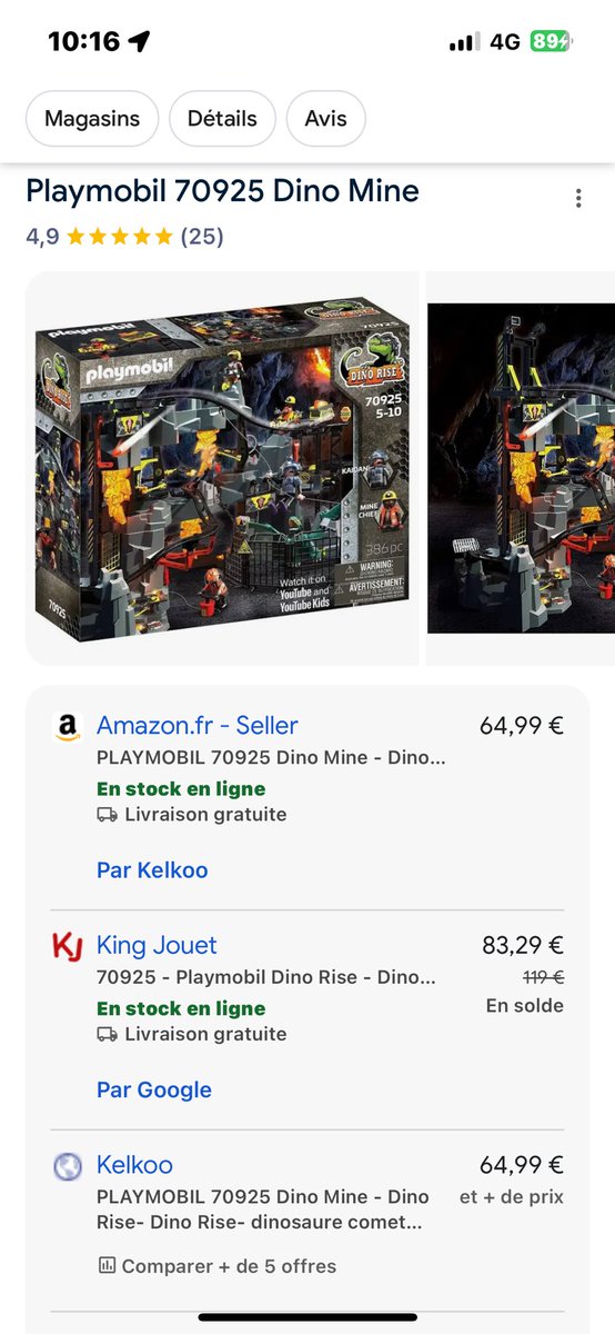 Mega bon plan, cette grosse boîte de playmobil qui est vendu entre 65 et 90€ suivant les enseignes, et a 34€ chez Action!