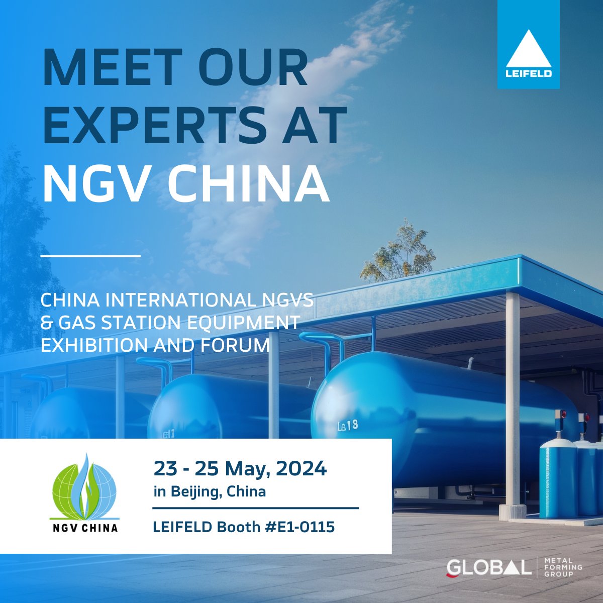 Only a few days to go! We’re gearing up for the China International NGVs & Gas Station Equipment Exhibition, happening from May 23-25, 2024, at the New China International Exhibition Center in Beijing. Meet us at the show! #NGV #GasStationEquipment #Spinning #FlowForming