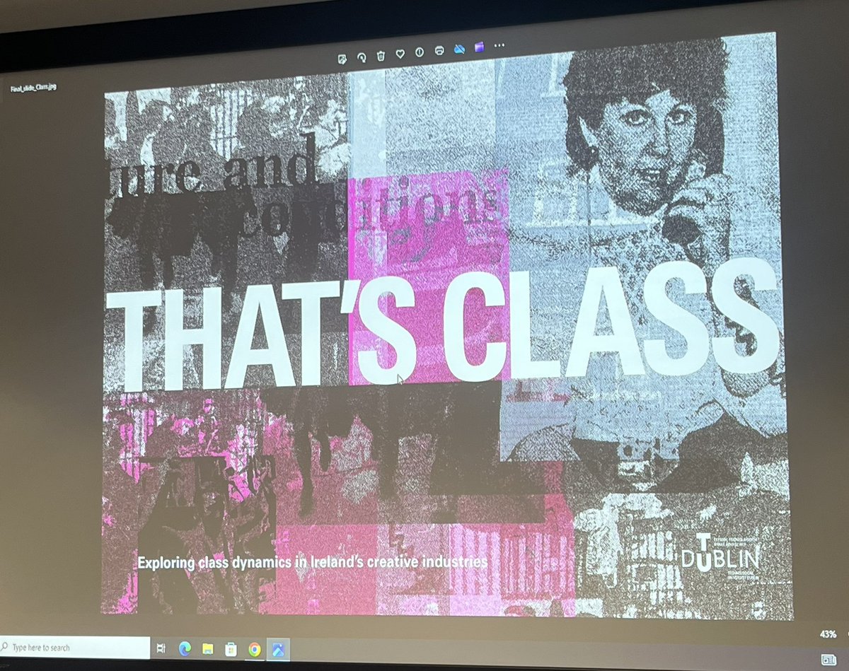 Just about to kick off our symposium on class in the Creative Industries #thatsclass