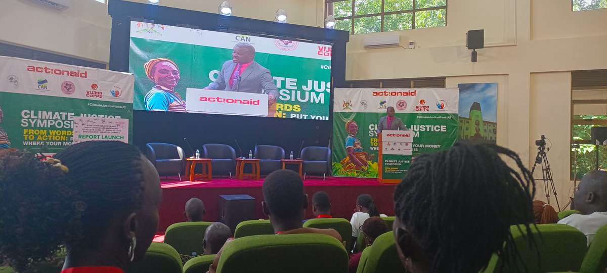 @ACTAlliance and @DCAUganda today joins #ClimateJusticeWeek National Climate Justice Symposium themed' From Words to Action' Put your money where your Mouth is. The Country Director @ActionAid_Kenya stated that the African Unity is key in attaining the Green just Economy