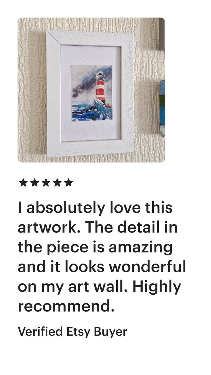 Woo hoo a lovely review just popped in to my Etsy shop. This has totally made my day! Thank you so much 🙏💕⁦@EnglandCreate⁩ #MHHSBD #elevenseshour #SMILEtt23 ⁦@CraftBizParty⁩ ⁦@TheCraftersUK⁩