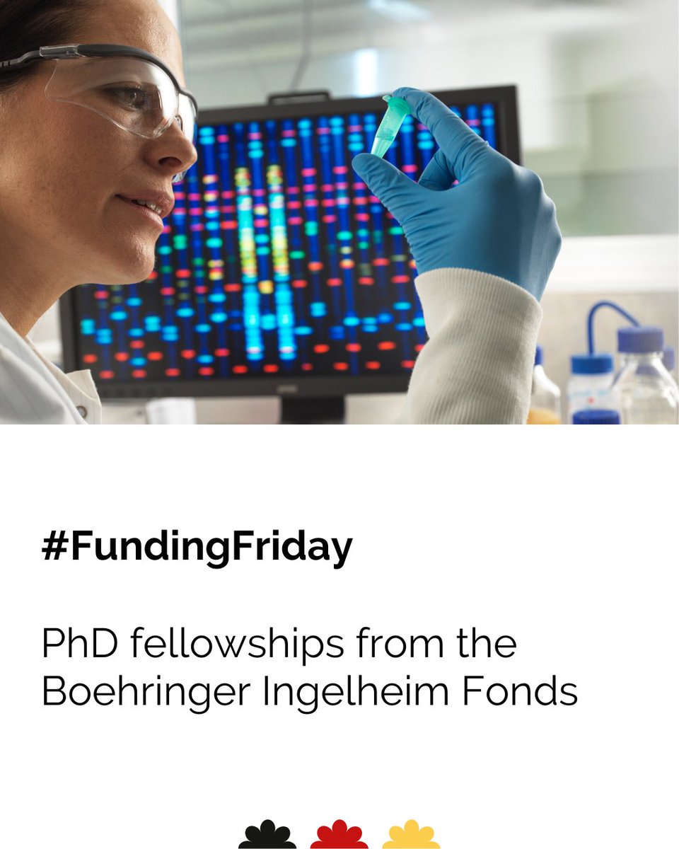 📣 Upcoming deadline: 1 June – apply for a #PhD #Fellowship from the Boehringer Ingelheim Fonds (BIF) here 👉 sohub.io/ec7l
The BIF awards fellowships to outstanding junior scientists who wish to pursue a PhD project in basic biomedical research. #FundingFriday