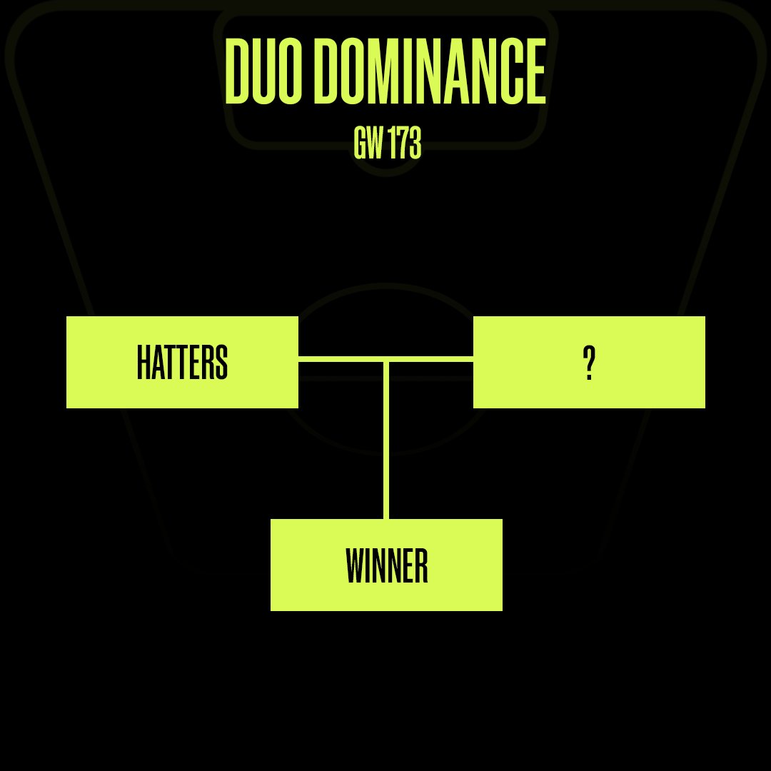 🏆 Duo Dominance: The Ultimate Streak Challenge 🏆 Follow these steps and stand a chance to take on Hatters in GW 173👇 1️⃣ Like 2️⃣ RT 3️⃣ Comment with your GW 173 Global League lineup 🏆 Two random Champs will be paired together to compete in GW 173!