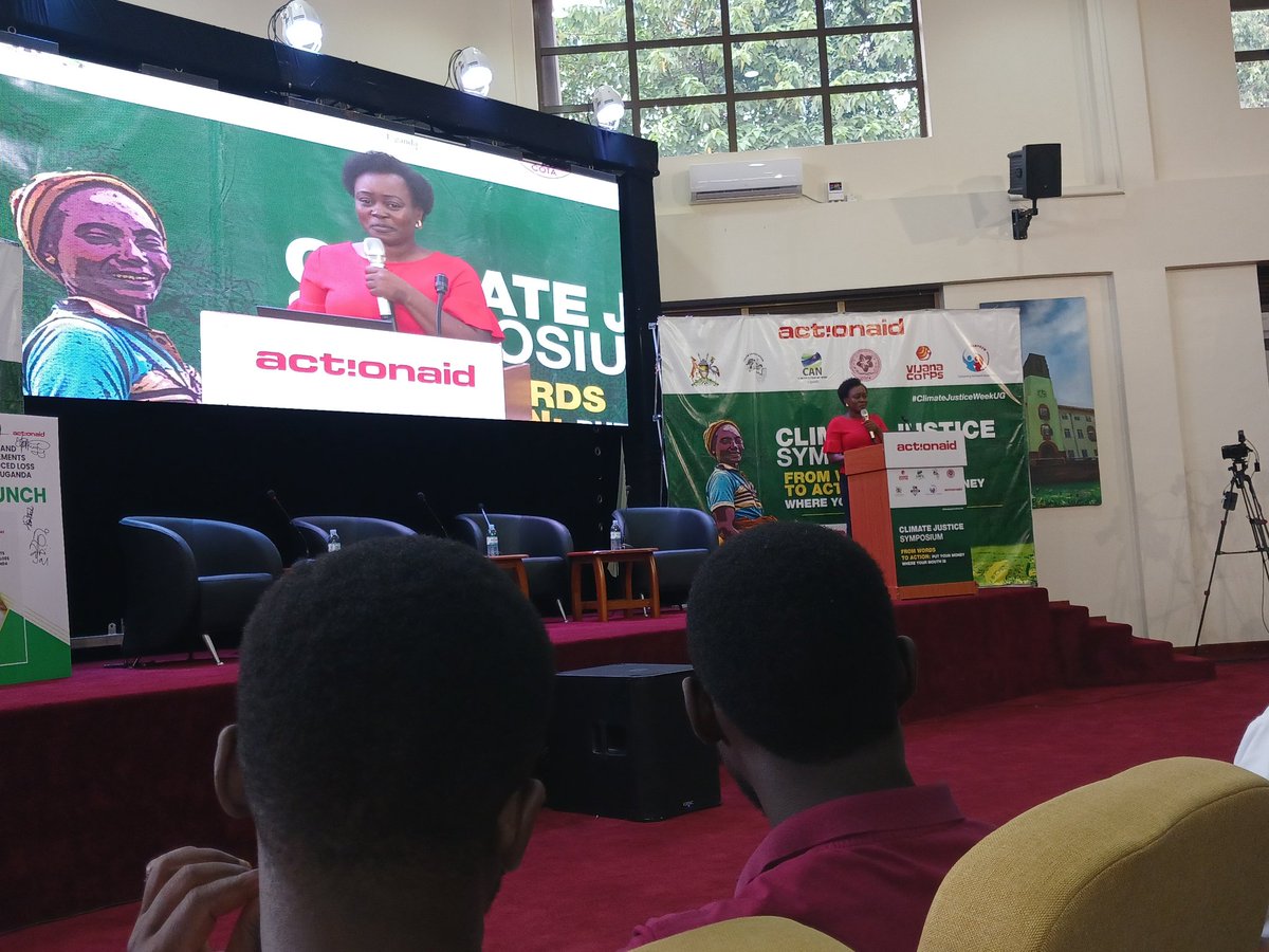 We need Women&Africa in the room to fight for climate justice-Susan Otieno,ED/ Secretary@ActionAid_Kenya presents on:Accelerating a just,feminist green&resilient society&economies @actionaiduganda @MAAIF_Uganda @therealCAN_U @MEMPROWUganda @vijanacorps #ClimateJusticeWeekUg