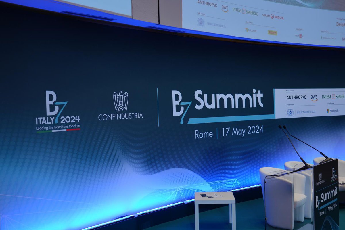 📣 We are delighted to be Network Partners to the B7 Summit - the business forum to the @G7. Today, our Chair, Rick Johnston, will participate in a roundtable at the summit with the @iccwbo & the @ioevoice. 📺 Watch the livestream here ➡️ shorturl.at/cElbP