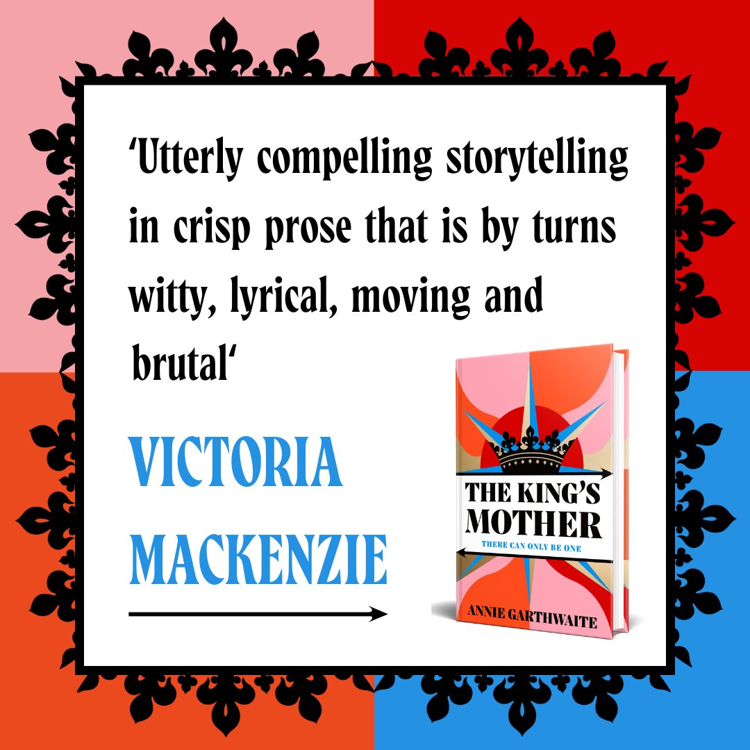 Celebrating Friday by indulging myself in this praise for #TheKingsMother from @forthygreatpain author, Victoria MacKenzie. I am so in awe of her prose, I'm joyful she revels in mine! Wanna read? Pre-order at linktr.ee/thekingsmother @VikingBooksUK @MarjacqScripts