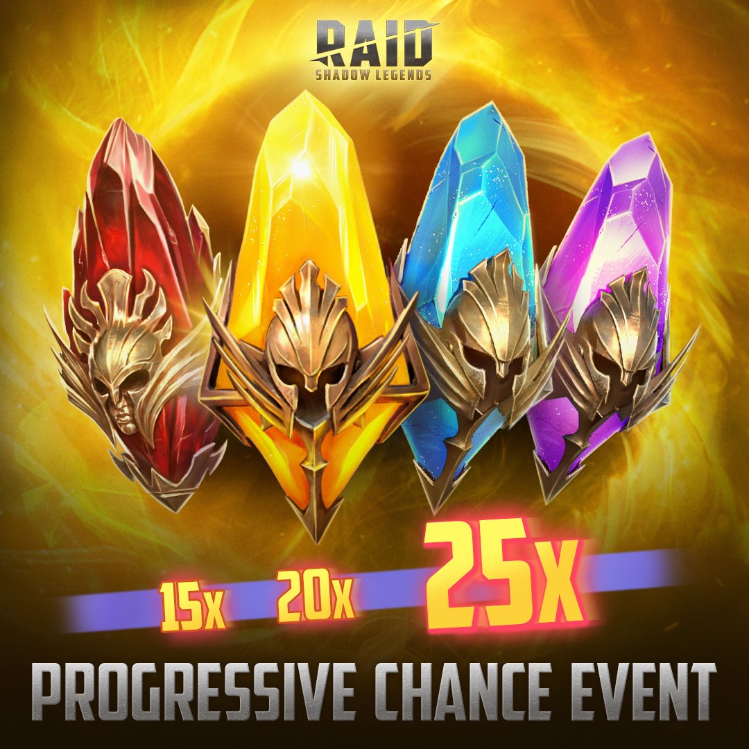 We've prepared THREE incredible back-to-back Progressive Chance Events for you! From May 17 until May 20, we're increasing your chances of summoning Champions that can place either Ally Protection or Continuous Heal buffs, as well as Champions with an Increase Speed Aura!