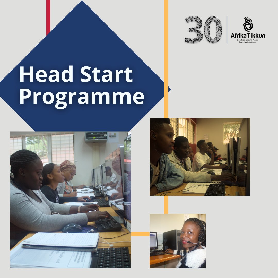 Unlock your potential with Afrika Tikkun's Head Start Programme. Empowering young adults (18-28) with job training, support, and opportunities for a brighter future. 🌟 #HeadStart #YouthEmpowerment #WorkforceReady #InvestInTheFuture #AfrikaTikkun