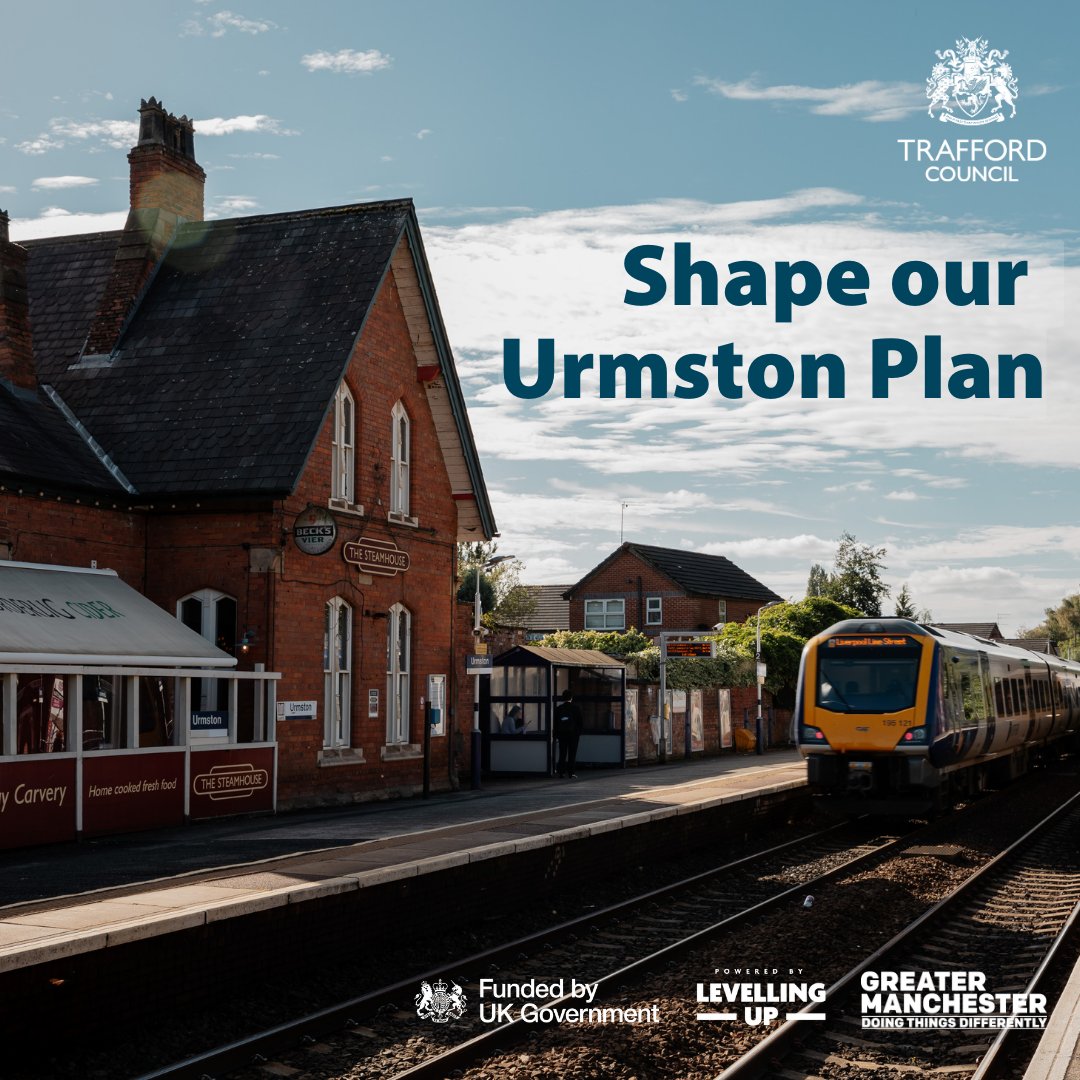 📣 Exciting news #Urmston residents! 

🗣️ We’re building a new #UrmstonPlan which will set out a new vision for the town – but we need your views to shape what comes next.

📅 Consultation closes 2nd June

👉 Complete the survey here: ow.ly/I2Cy50RIlE9

#UKSPF