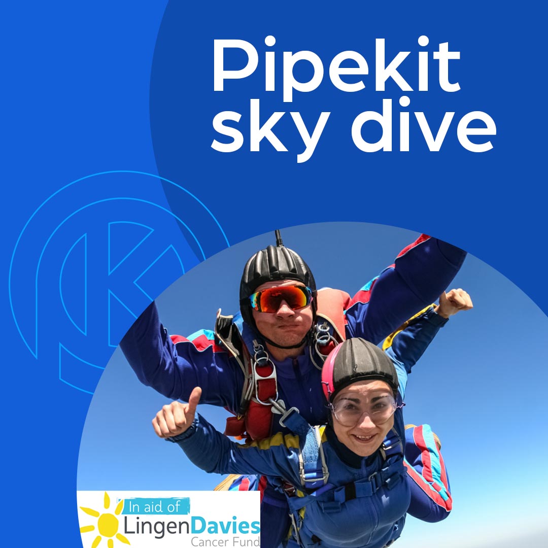 Tomorrow Matt from @pipekit will be doing a SKY DIVE for @lingenDavies cancer care. 
Please join us in wishing him luck with this incredible challenge for a great charity.  
🪂Sponsor Matt & support Lingen Davies here  💻ow.ly/M5bY50RzAlo
#pipekit #LingenDavies #skydive