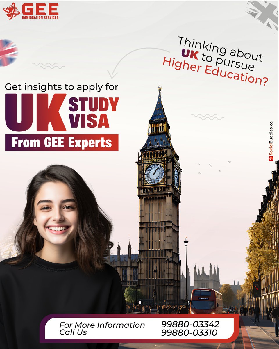 To study in the UK lodge your file under our expert's guidance and get your visa successfully.
.
.
For More Updates Follow @geeimmigration.
.
For More Info: 9988-00-3342.
.
#uk #ukvisa #StudyInUKUniversity #studyinuk #studyvisa #gee #geeimmigration #gurpreetwander #visaking