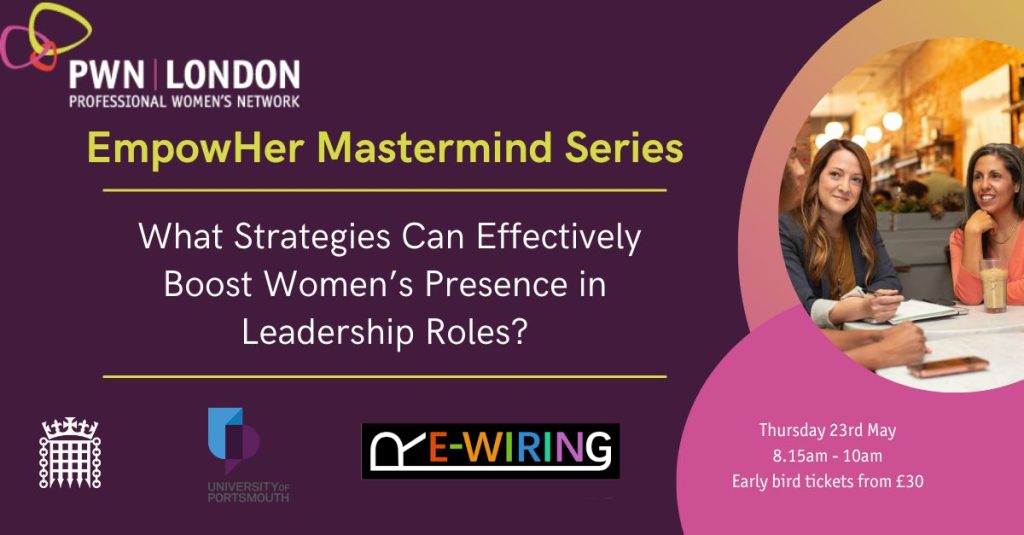 What Strategies Can Effectively Boost Women’s Presence in Leadership Roles? re-wiring.eu/2024/05/15/emp…

@PWNLondon hosts the second edition of the EmpowHer Mastermind Series. This event will feature insights from the @REWIRING_EU project.