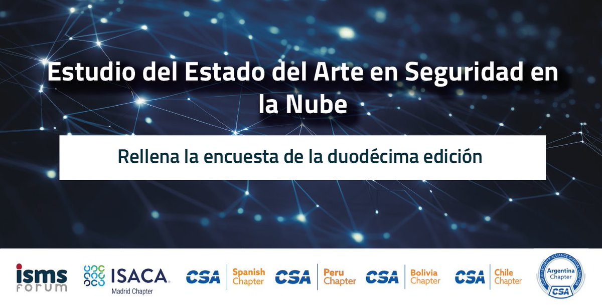 ¡Últimos días para participar en la encuesta para el 12º Estudio del Estado del Arte de la Seguridad en la Nube! 🌐

Tu experiencia y conocimientos pueden marcar la diferencia en la evolución de las prácticas de seguridad.

Participa👇bit.ly/4dFKdAp