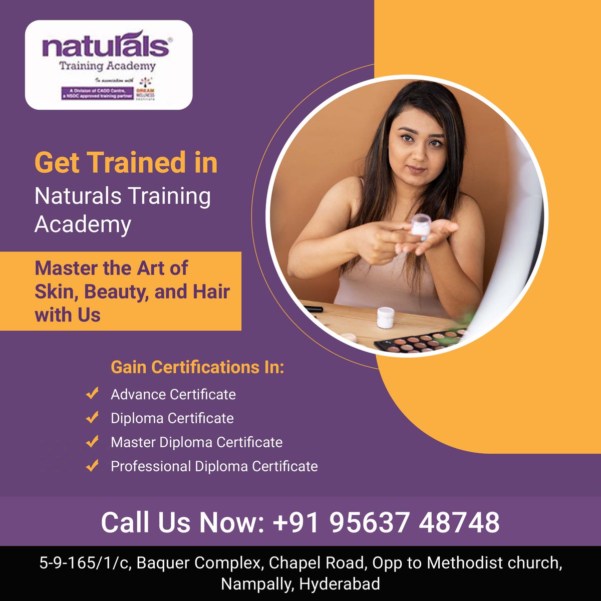 Train at Naturals Training Academy to master the art of skin, beauty, and hair. Contact Us: 95637 48748 visit : naturalsacademy.com #beautytraining #skincarecourses #hairtraining #diplomacertificate #masterdiploma #naturalstrainingacademy #nta #nampally #hyderabad