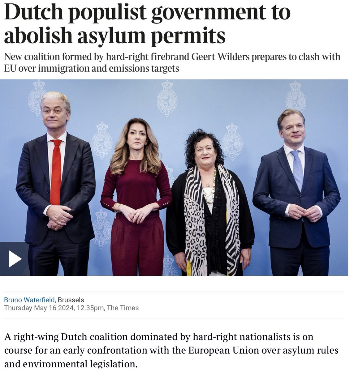 This is good news. The Dutch will actually get the policies they voted for. #Illegalimmigrants #Illegals #Deport