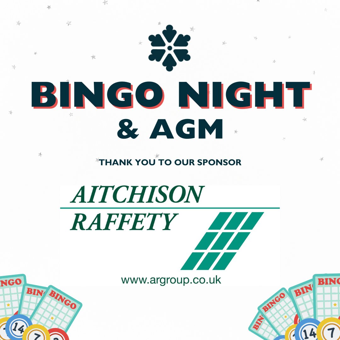 👏🏼We would like to thank Aitchison Raffety for kindly sponsoring our upcoming Bingo Night & AGM!

Get in touch with the St Albans office:
📞 Telephone: 01727 843 232
🔗 Find out more on their website at argroup.co.uk

#StAlbansBusinesses #EventSponsors #StAlbansEvents