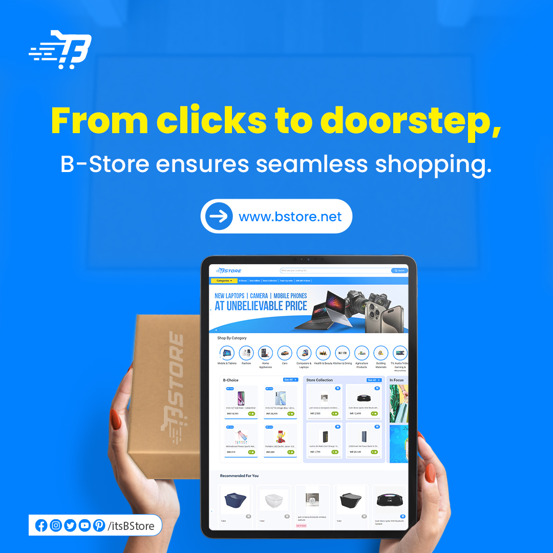 Our efficient delivery service ensures your order arrives quickly and safely at your doorstep. Enjoy the convenience and reliability of Bstore, where your satisfaction is our priority. 🛒🚚✨

Shop now: in.bstore.net

#OnlineShopping #Bstore #Convenience #Ecommerce