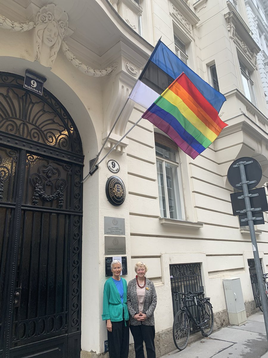 Celebrating at the @EstoniaOSCE and Estonian Embassy in Vienna May 17 marking the day #IDAHOBIT 🏳️‍🌈