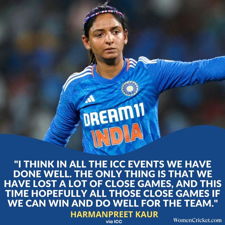 'This time hopefully all those close games if we can win and do well for the team.'- Harmanpreet Kaur 🗣 #women #cricket #HarmanpreetKaur #T20WC #IndianCricketer #CricketTwitter #WomenCricket