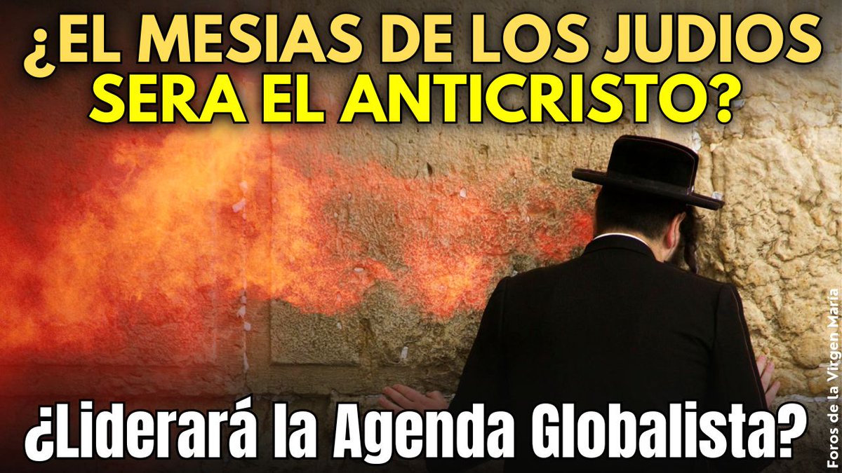 ✅ ¿El Mesías que Esperan los Judíos en esta década será el Anticristo? ¿La Cabeza del Nuevo Orden? Ver video 👉 youtu.be/v1xjIyy2oh0